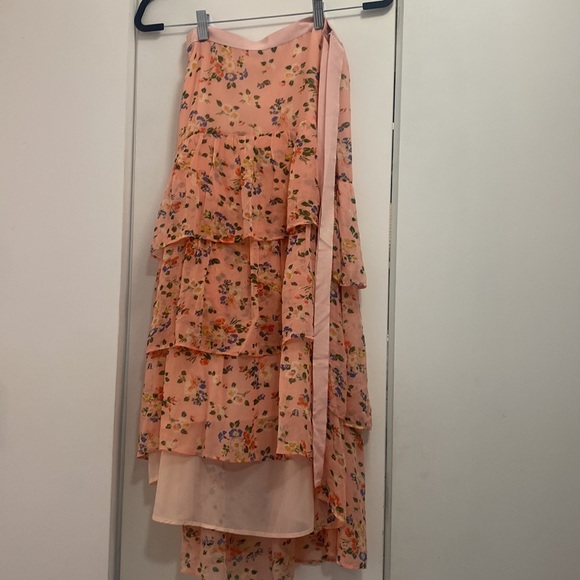 LoveShackFancy Adonis Silk Skirt Pink - Picture 6 of 7